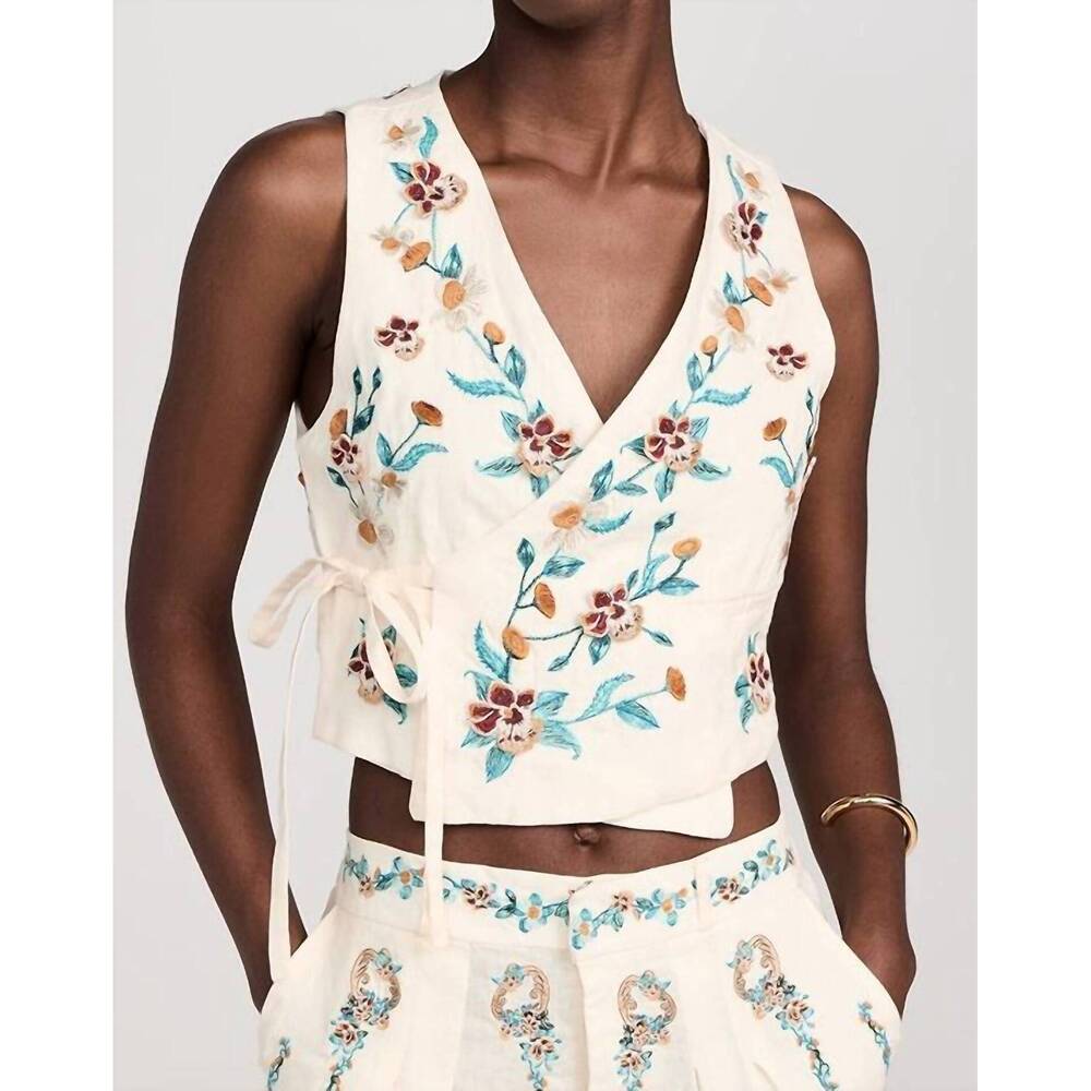 NEW AGUA BY AGUA BENDITA bella florero top in multi